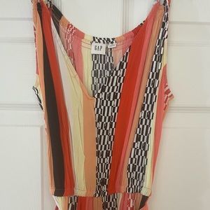 GAP Vibrant Mixed Print Midi Dress